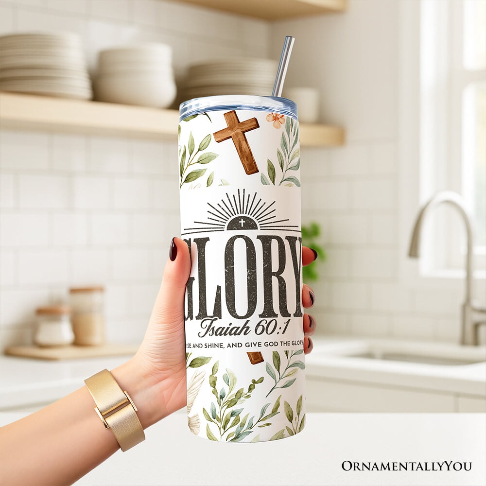 Personalized Christian Tumbler – Isaiah 60:1 | 20oz Faith Gift