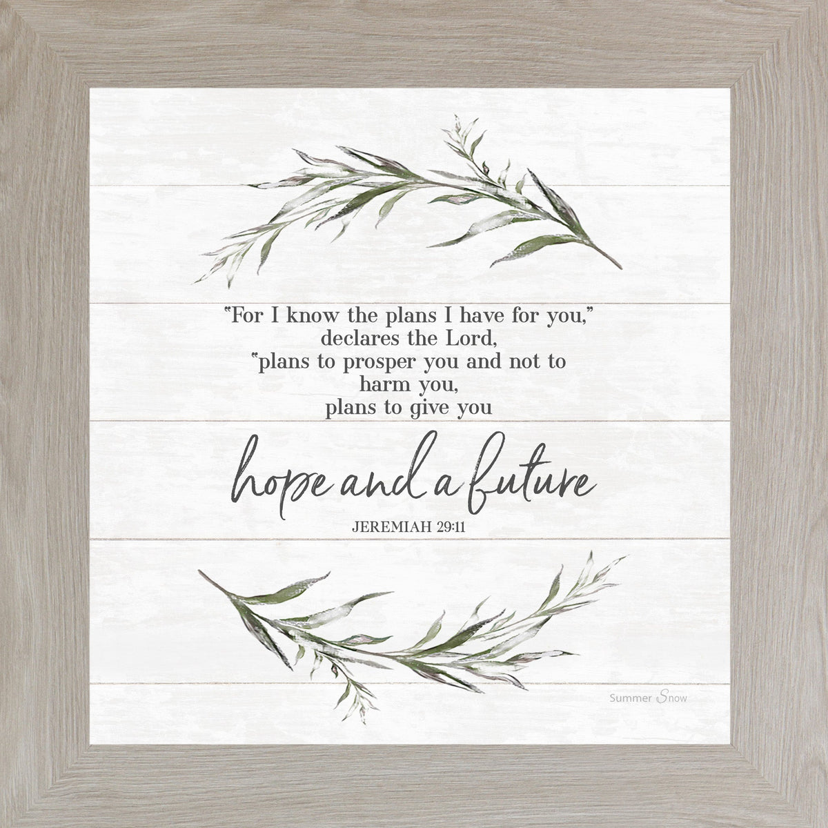 Jeremiah 29:11 Wall Art – Hope & a Future Christian Decor