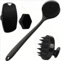 Silicone Body Scrubber Set 4PCS Exfoliating Bath Brushes