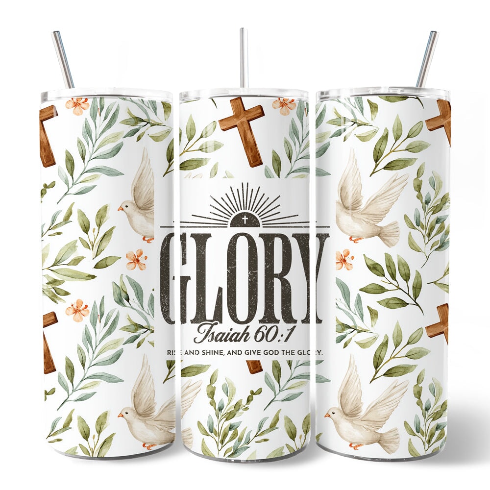 Personalized Christian Tumbler – Isaiah 60:1 | 20oz Faith Gift