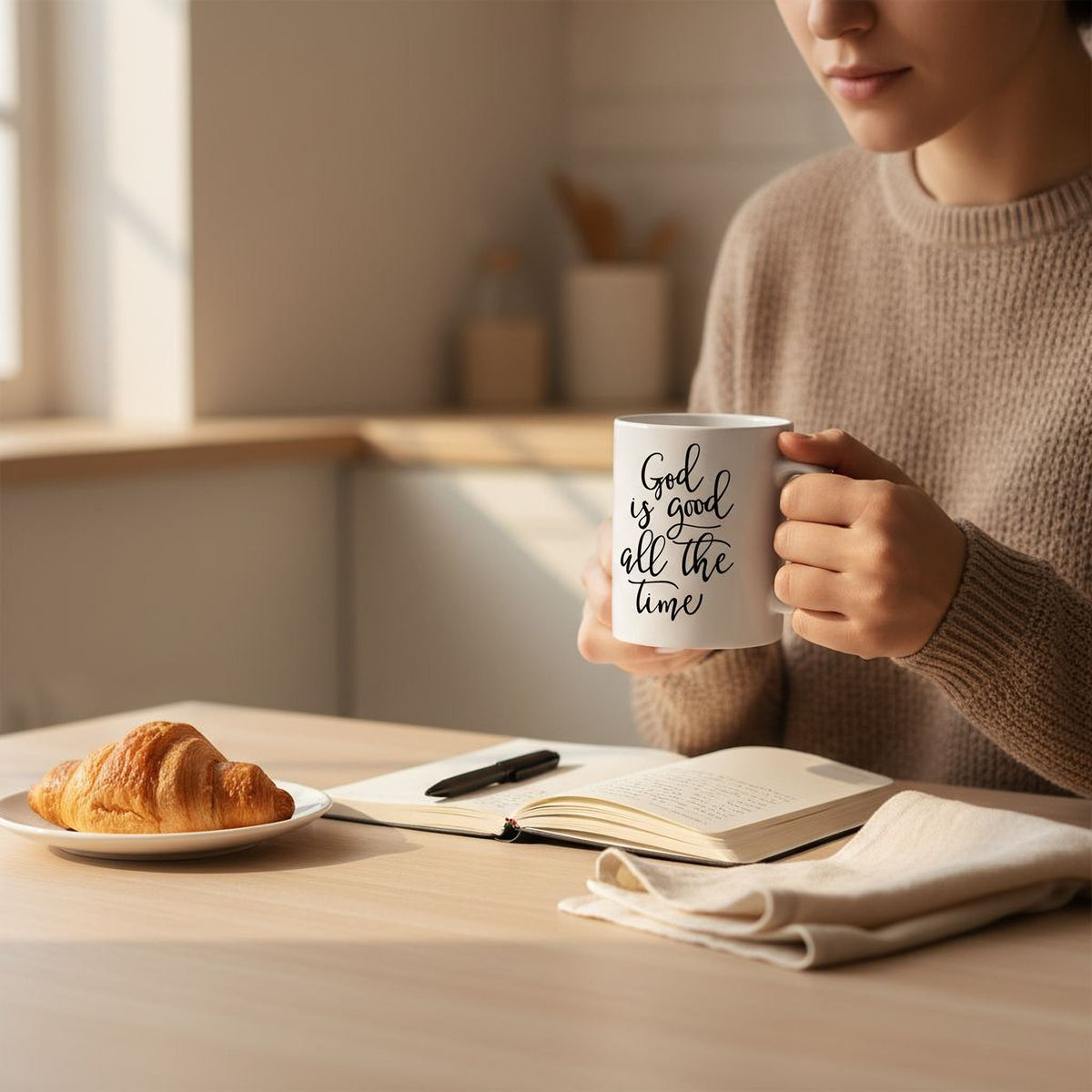 Christian Coffee Mug – God Is Good Bible Verse Mug