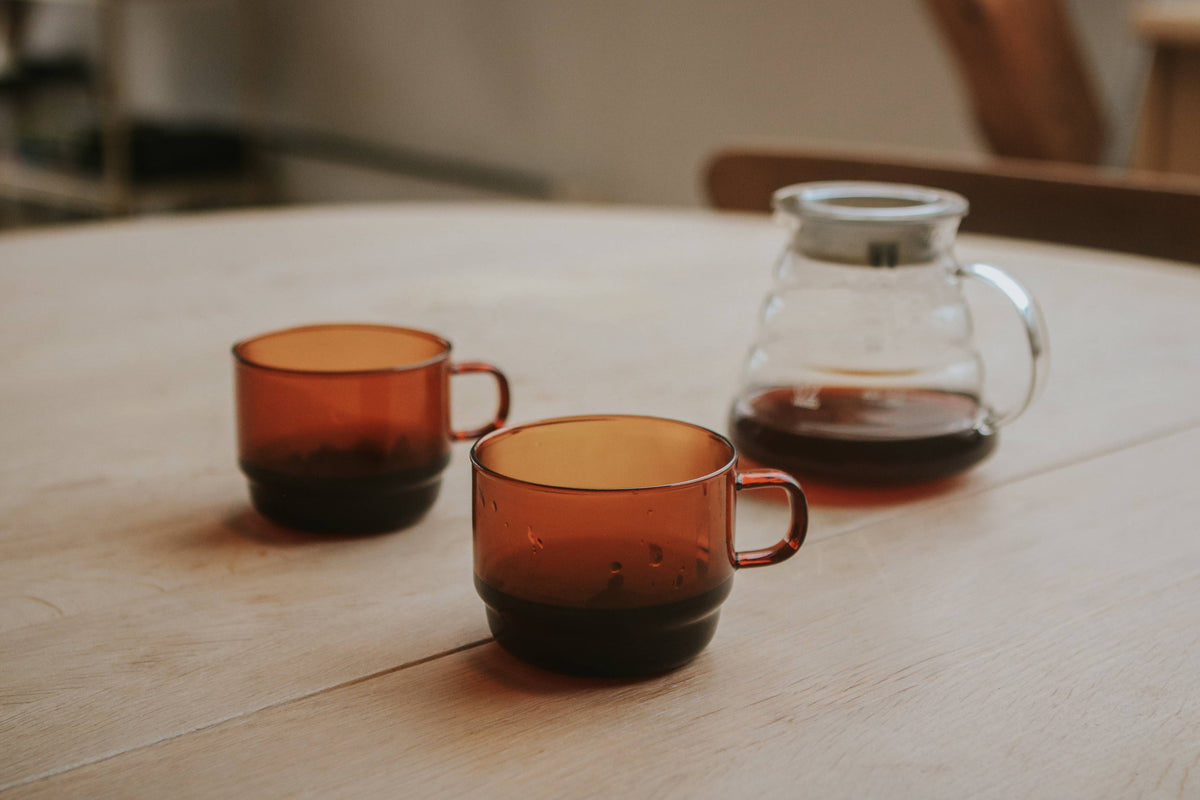 Hario - Colors Glass Series - Stackable Mug 300mL: Amber