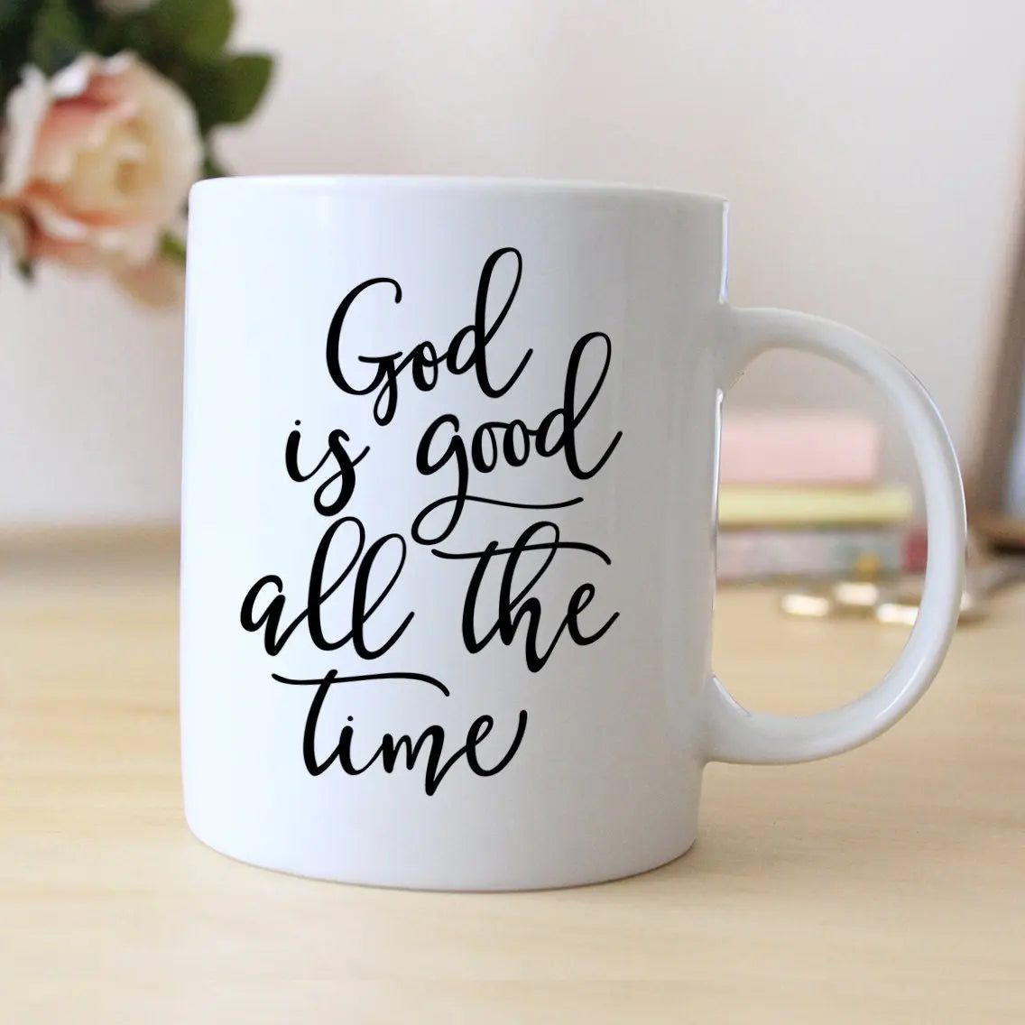 Christian Coffee Mug – God Is Good Bible Verse Mug