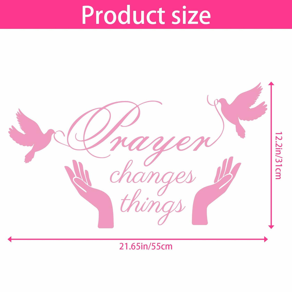 Prayer Changes Things – Christian Scripture Wall Decal | Bible Verse Décor