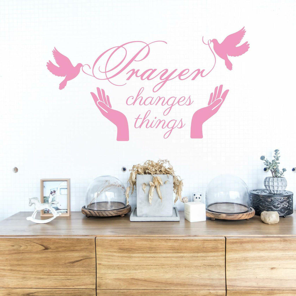 Prayer Changes Things – Christian Scripture Wall Decal | Bible Verse Décor