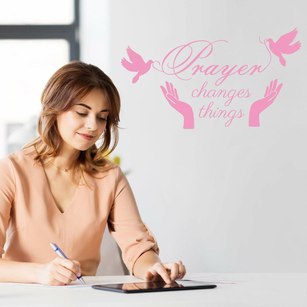 Prayer Changes Things – Christian Scripture Wall Decal | Bible Verse Décor
